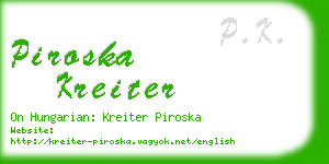 piroska kreiter business card